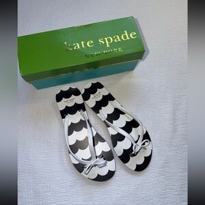 NIB Kate Spade Nova Striped Bow Sandals